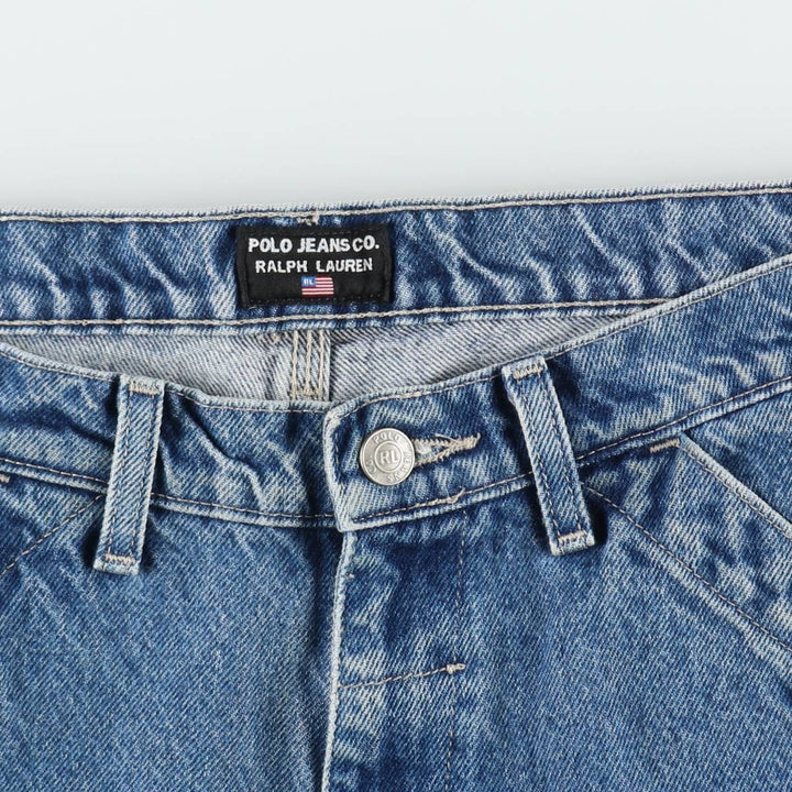 2000'S Ralph Lauren POLO JEANS COMPANY denim painter shorts, men's size W35 (approx.) cotton blue type Vintage Second Hand