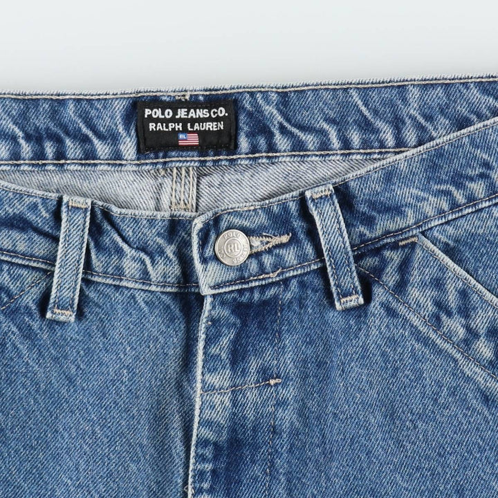 2000'S Ralph Lauren POLO JEANS COMPANY denim painter shorts, men's size W35 (approx.) cotton blue type Vintage Second Hand