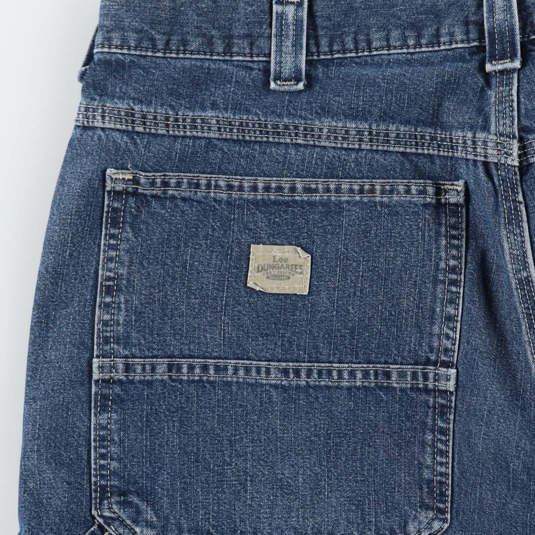 Lee DUNGAREES Denim Painter Shorts, Men's Size W37 (approx.) unclear blue type Vintage Second Hand