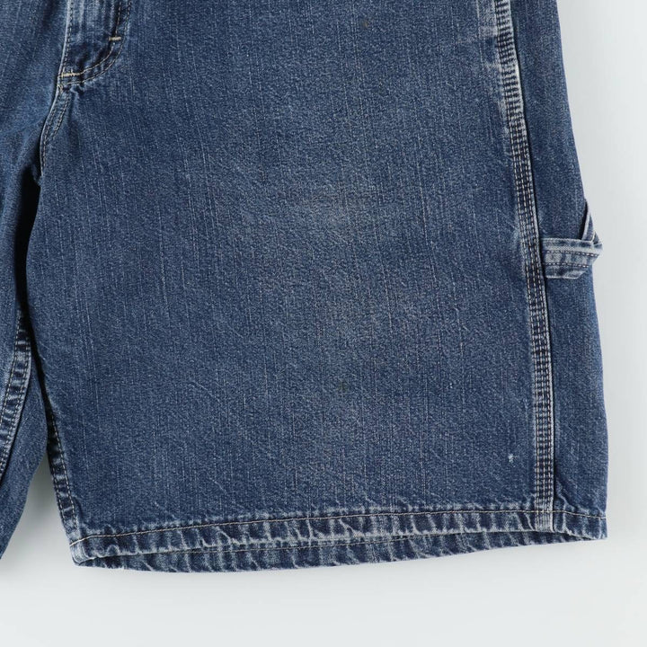 Lee DUNGAREES Denim Painter Shorts, Men's Size W37 (approx.) unclear blue type Vintage Second Hand