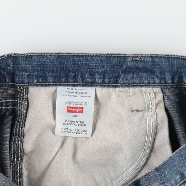Wrangler Carpenter Denim Painter Shorts (Men's W37 equivalent) cotton blue type Vintage Second Hand