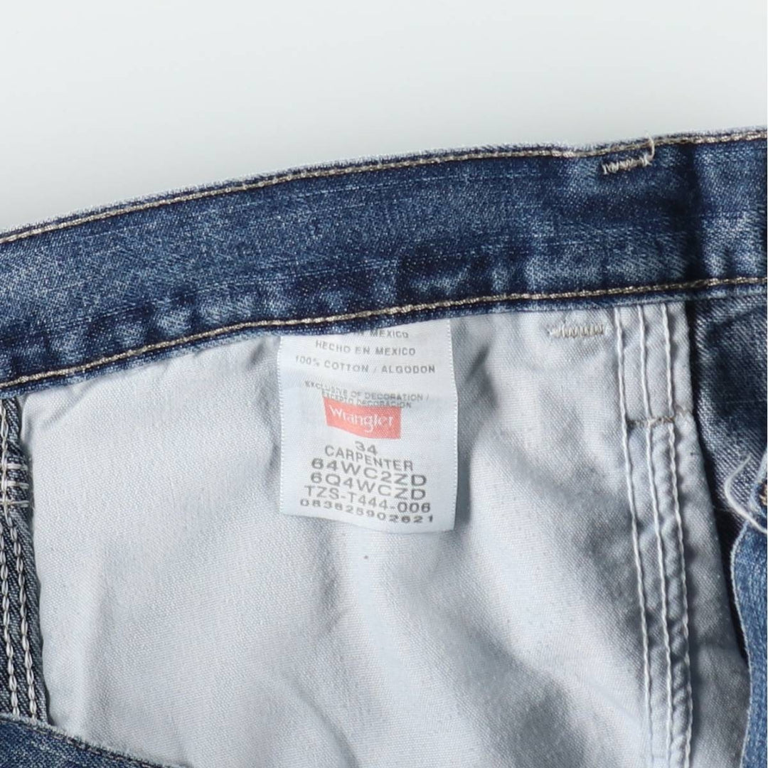 Wrangler Carpenter Denim Painter Shorts (Men's W34 equivalent) cotton blue type Vintage Second Hand