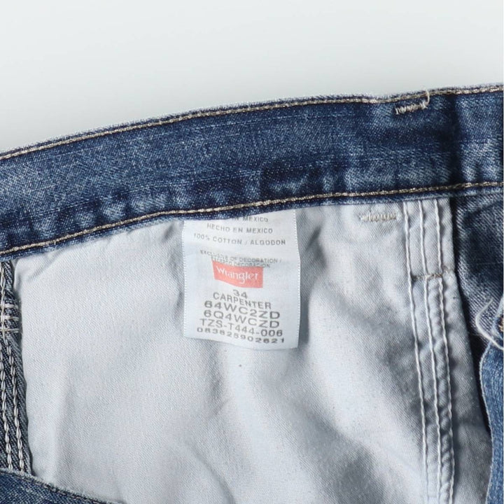 Wrangler Carpenter Denim Painter Shorts (Men's W34 equivalent) cotton blue type Vintage Second Hand