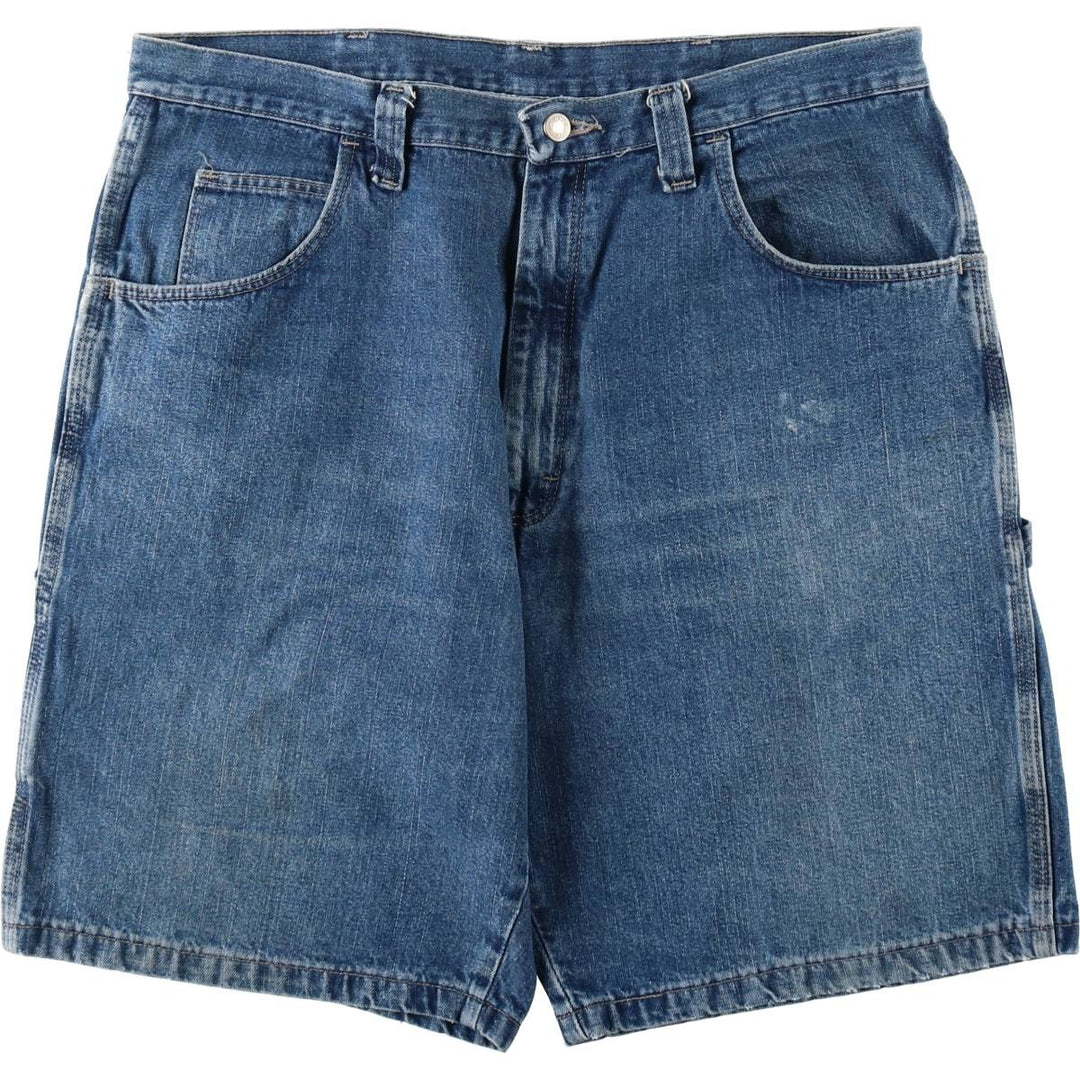 Wrangler denim painter shorts, men's size W37 (approx.) cotton blue type Vintage Second Hand