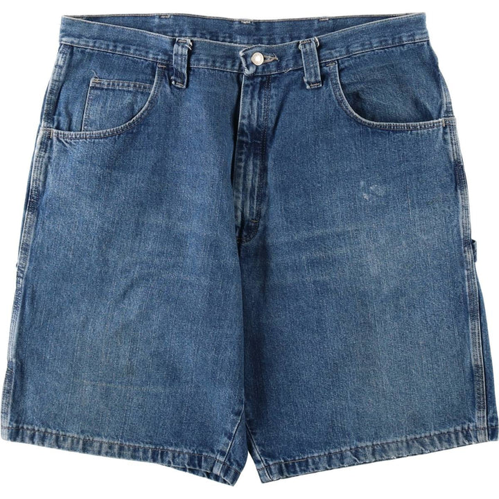 Wrangler denim painter shorts, men's size W37 (approx.) cotton blue type Vintage Second Hand