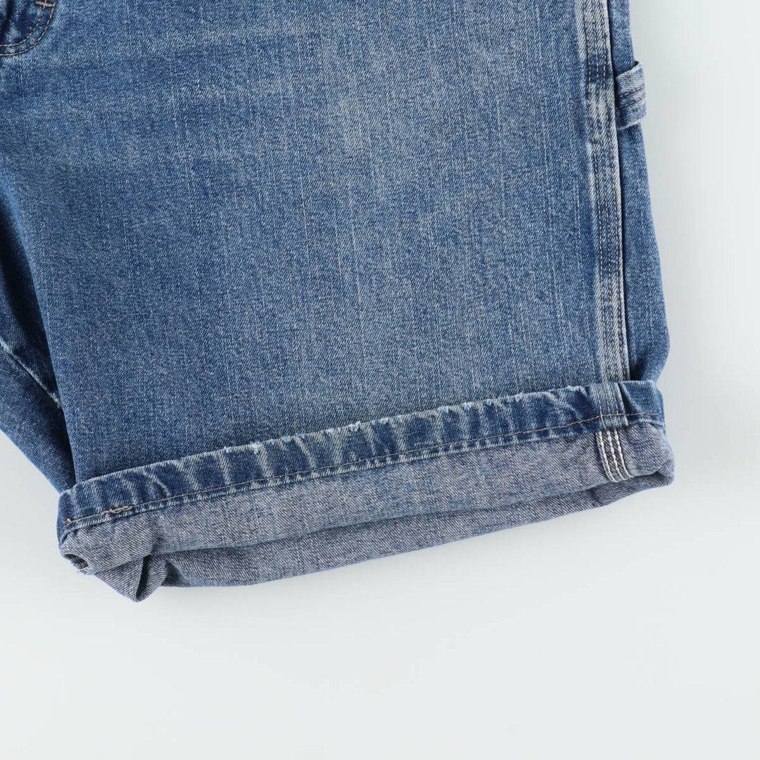 Wrangler denim painter shorts, men's size W37 (approx.) cotton blue type Vintage Second Hand