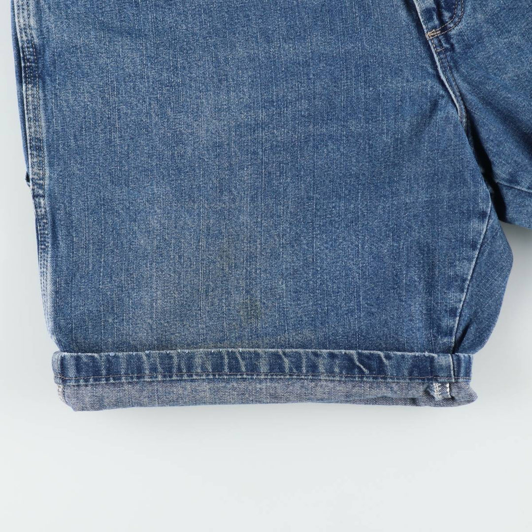 Wrangler denim painter shorts, men's size W37 (approx.) cotton blue type Vintage Second Hand