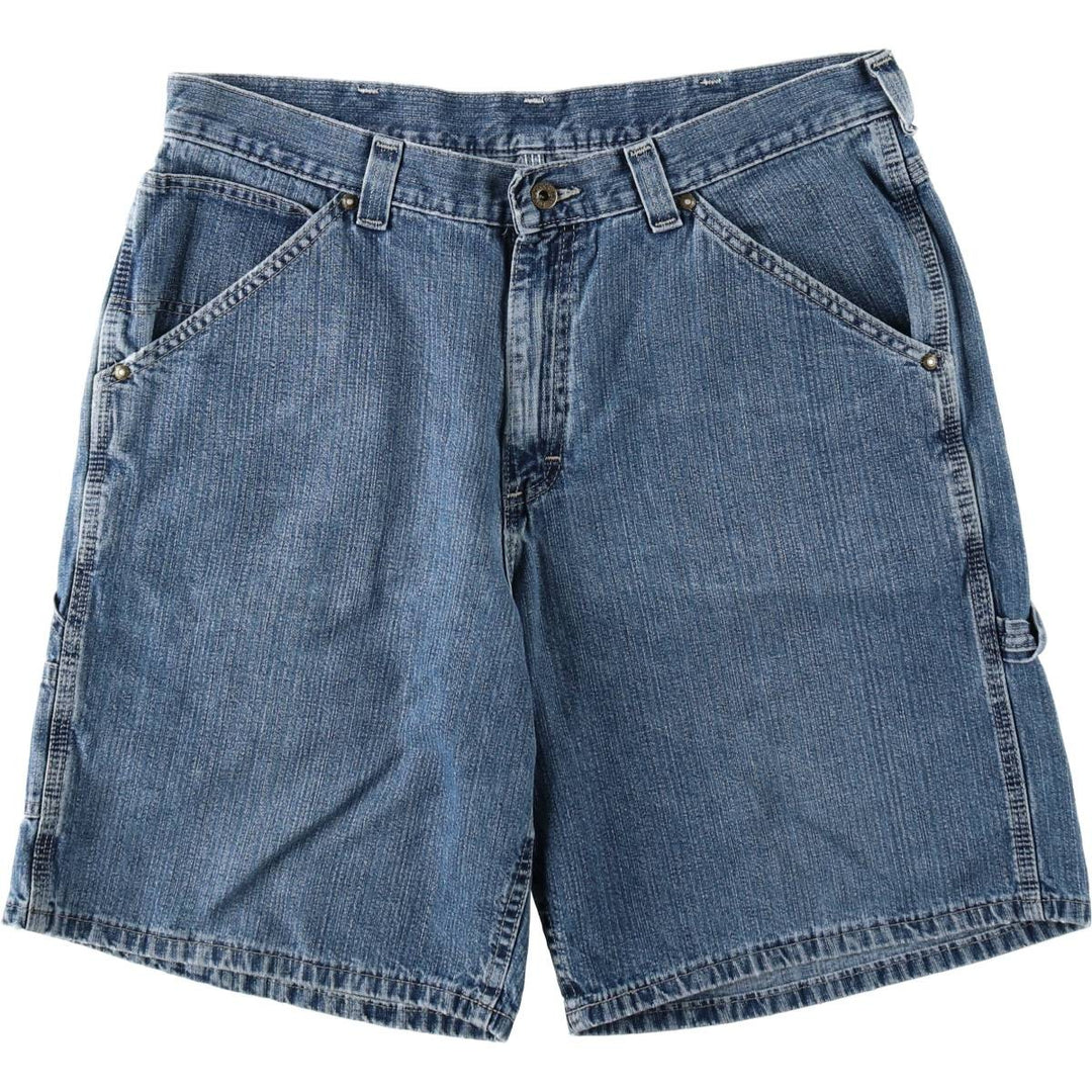 Lee denim painter shorts, men's size W36 (approx.) cotton blue type Vintage Second Hand