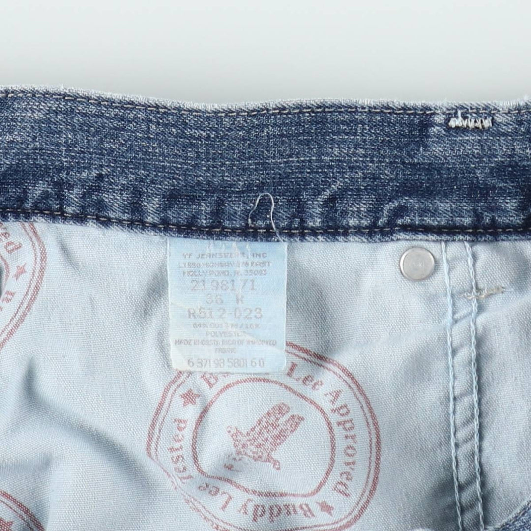 Lee denim painter shorts, men's size W36 (approx.) cotton blue type Vintage Second Hand