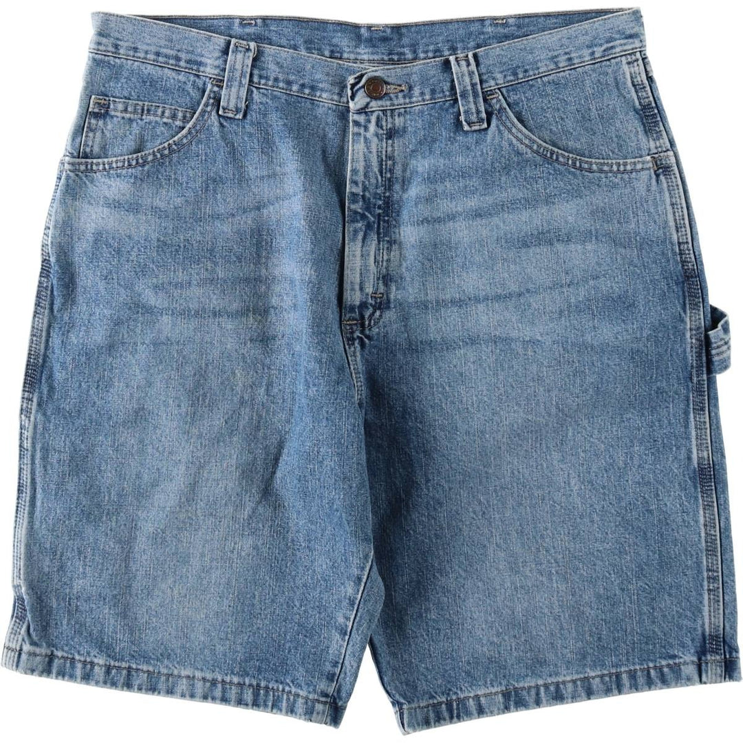 Wrangler denim painter shorts, men's size W36 (approx.) cotton blue type Vintage Second Hand