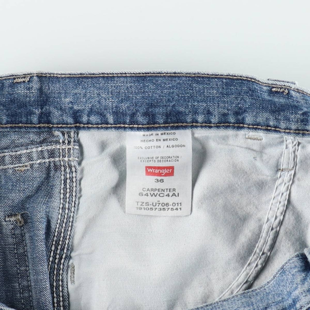 Wrangler denim painter shorts, men's size W36 (approx.) cotton blue type Vintage Second Hand