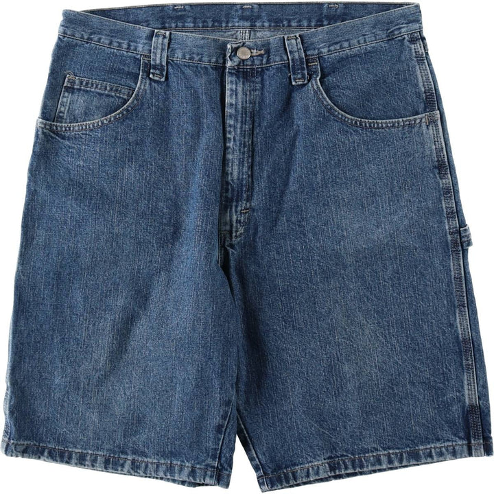 Wrangler denim painter shorts, men's size W36 (approx.) cotton blue type Vintage Second Hand
