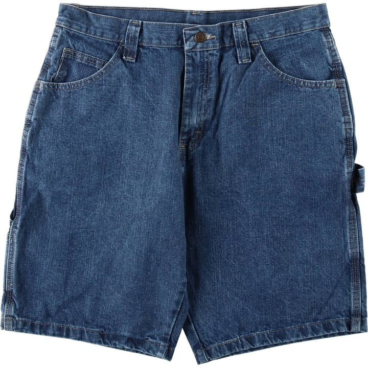 Wrangler denim painter shorts, men's size W33 (approx.) cotton blue type Vintage Second Hand