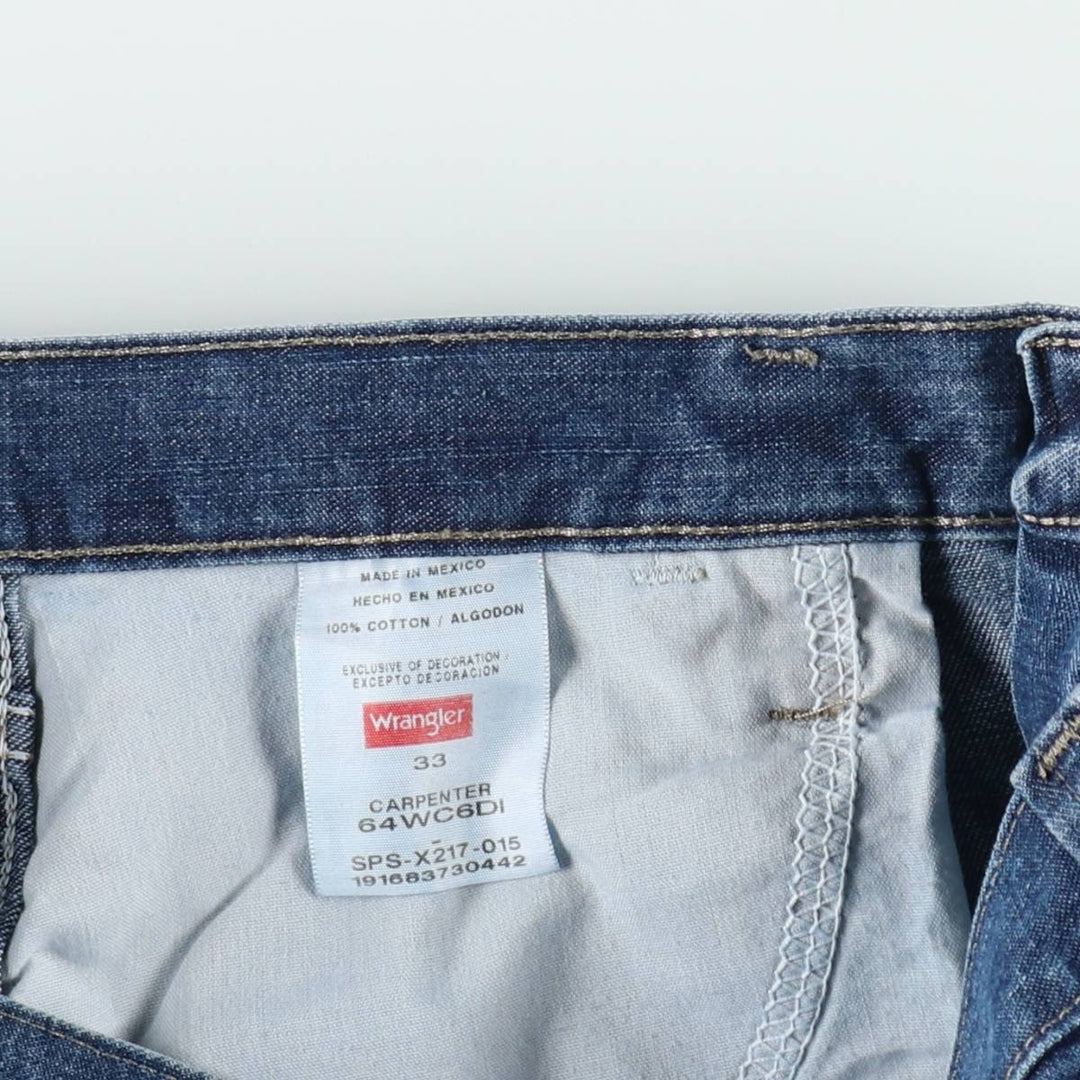 Wrangler denim painter shorts, men's size W33 (approx.) cotton blue type Vintage Second Hand
