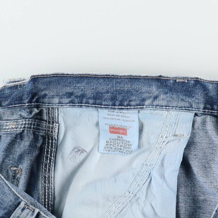 2000'S Wrangler CARPENTER Denim Painter Shorts, Men's W35 (approx.) cotton blue type Vintage Second Hand