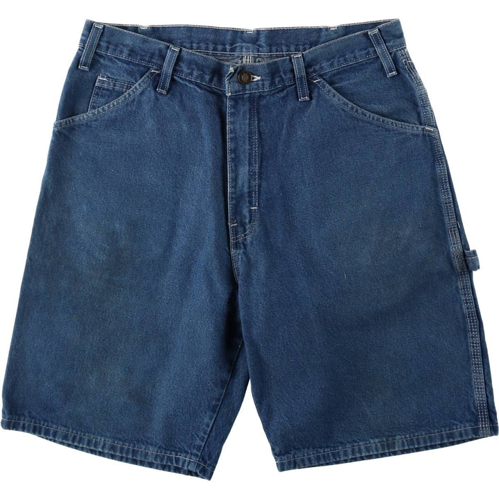 Dickies denim painter shorts, short pants, men's size w33 unclear blue type Vintage Second Hand