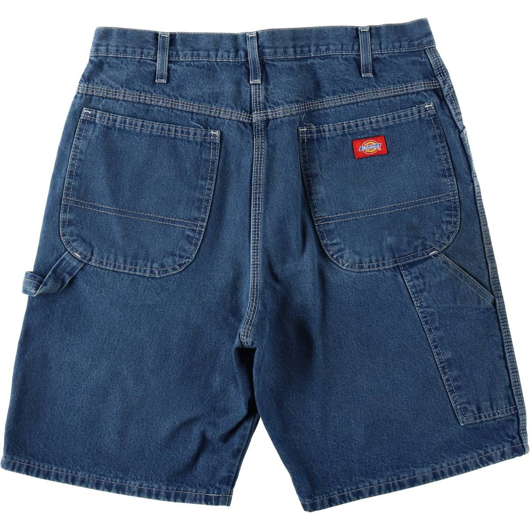 Dickies denim painter shorts, short pants, men's size w33 unclear blue type Vintage Second Hand