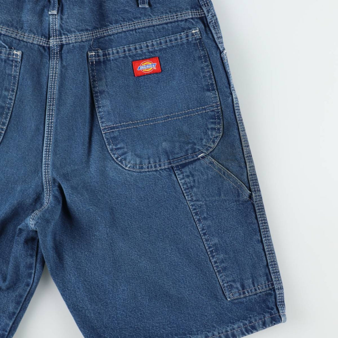 Dickies denim painter shorts, short pants, men's size w33 unclear blue type Vintage Second Hand