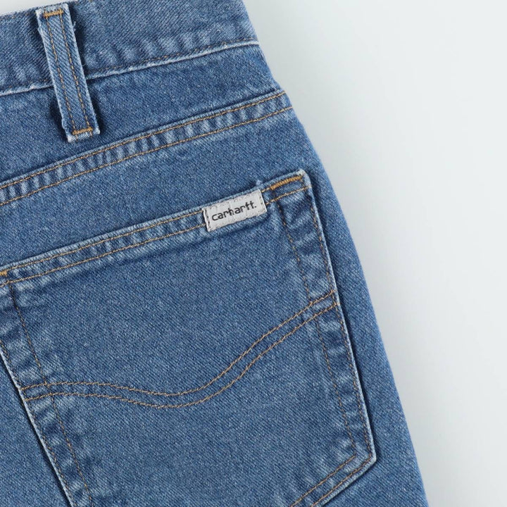 Carhartt denim shorts, men's size W35 (approx.) cotton blue type Vintage Second Hand