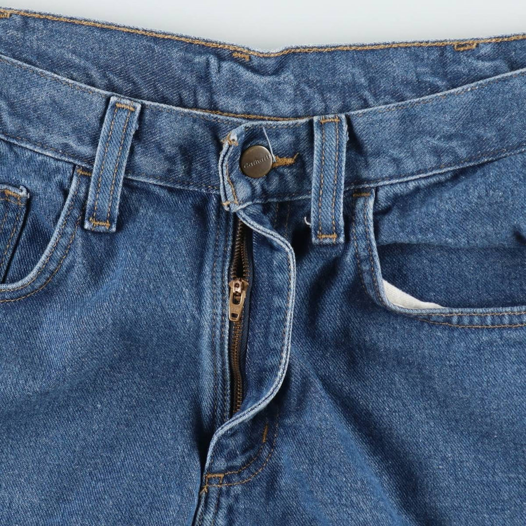 Carhartt denim shorts, men's size W35 (approx.) cotton blue type Vintage Second Hand