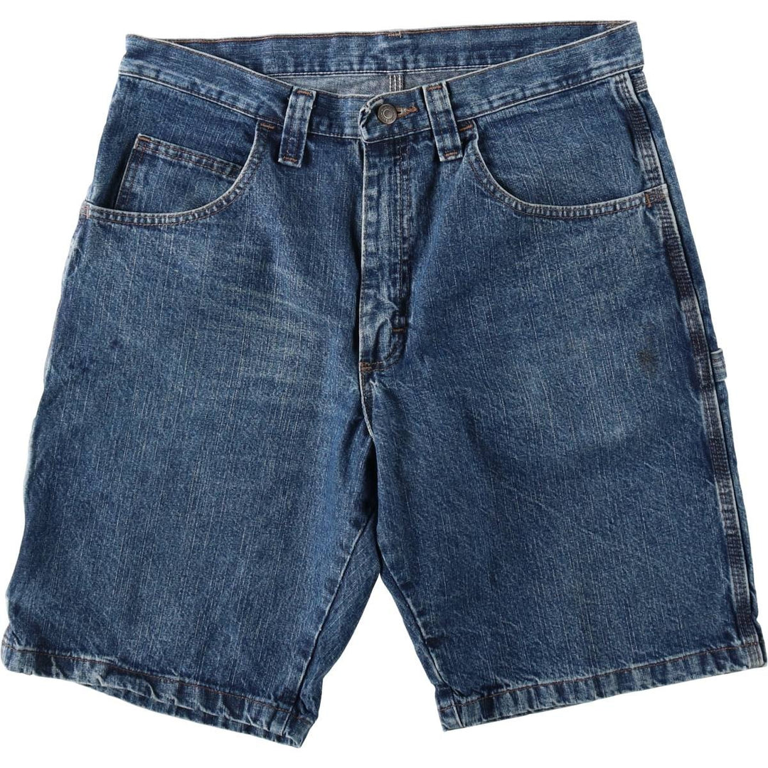 2000'S Wrangler CARPENTER denim painter shorts, men's size W34 (approx.) cotton blue type Vintage Second Hand