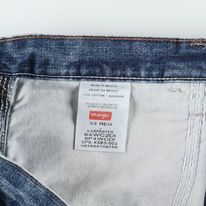 2000'S Wrangler CARPENTER denim painter shorts, men's size W34 (approx.) cotton blue type Vintage Second Hand
