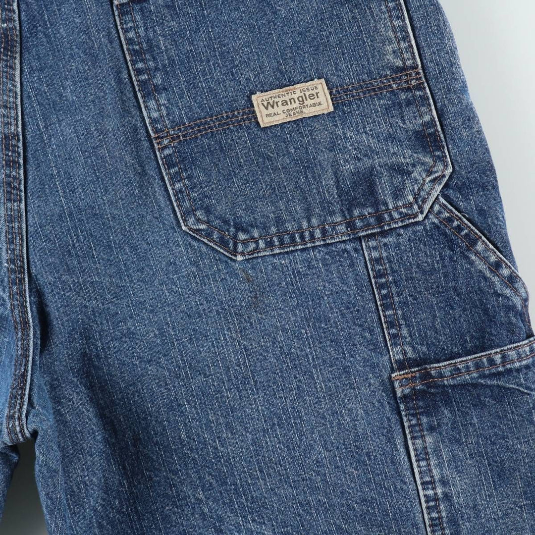 2000'S Wrangler CARPENTER denim painter shorts, men's size W34 (approx.) cotton blue type Vintage Second Hand