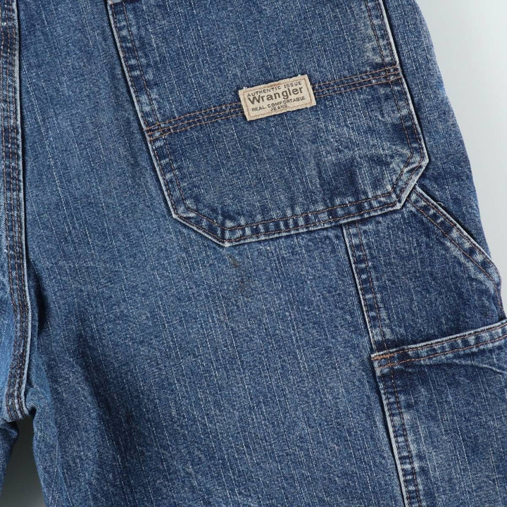 2000'S Wrangler CARPENTER denim painter shorts, men's size W34 (approx.) cotton blue type Vintage Second Hand