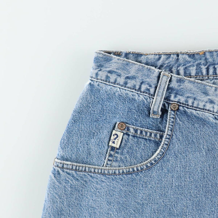 90'S Guess Jeans denim shorts, half pants, made in USA, men's size W34 equivalent, vintage. cotton blue type Vintage Second Hand