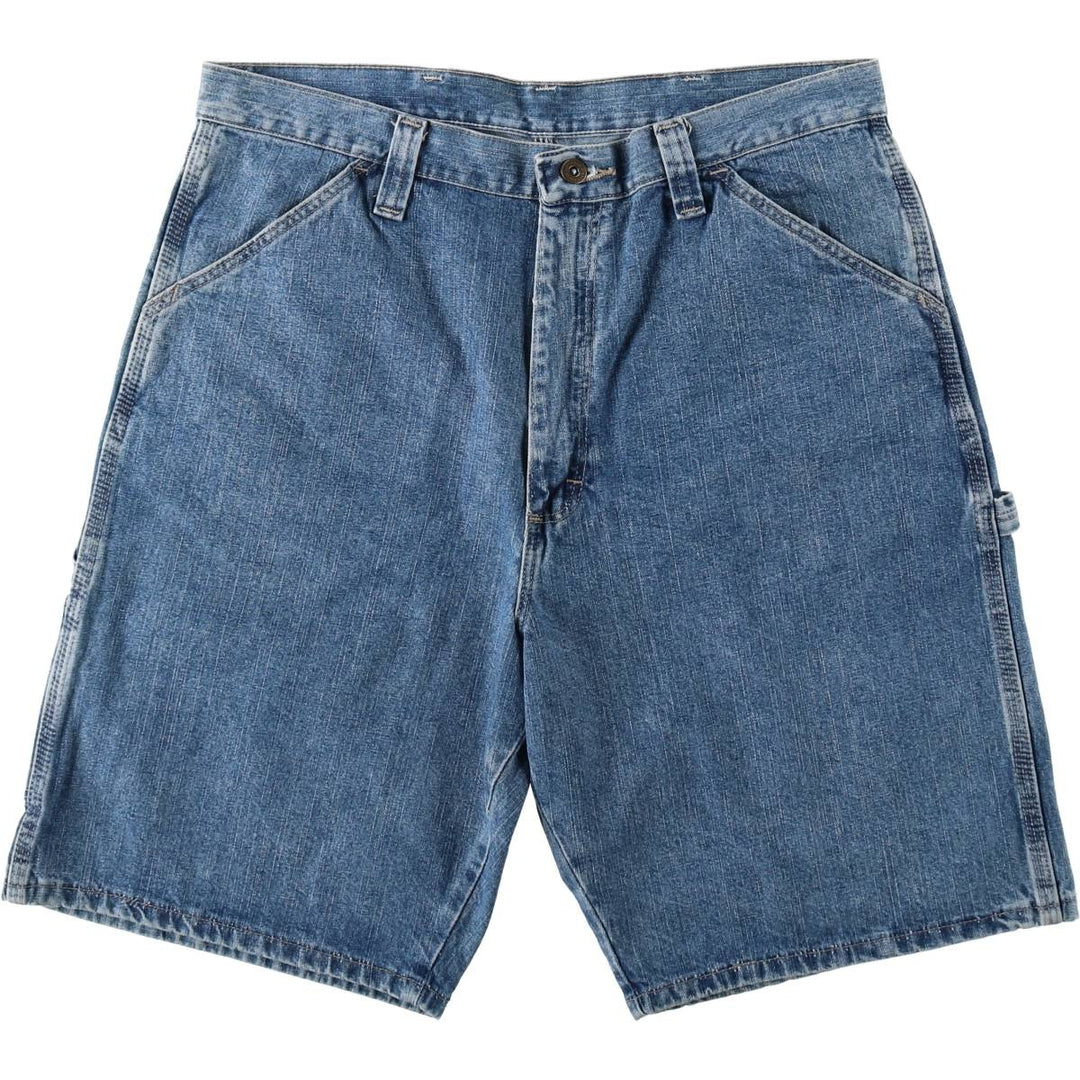 Wrangler denim painter shorts, men's size W36 (approx.) unclear blue type Vintage Second Hand