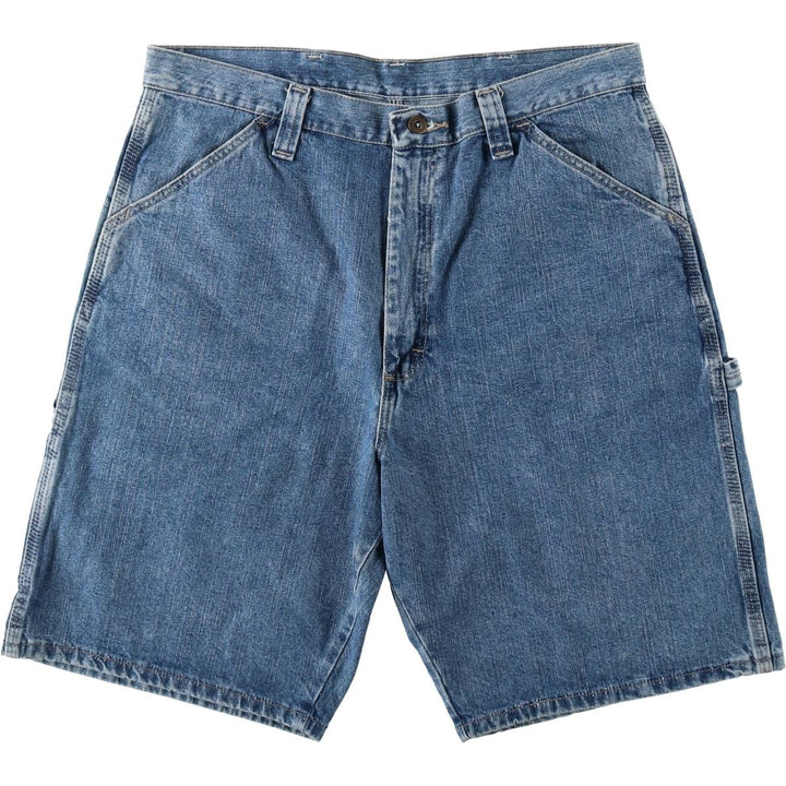 Wrangler denim painter shorts, men's size W36 (approx.) unclear blue type Vintage Second Hand