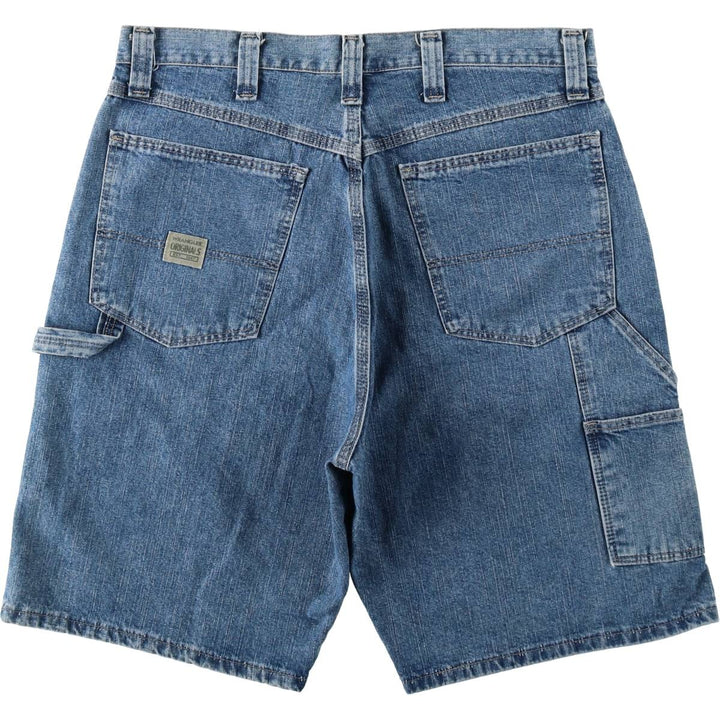 Wrangler denim painter shorts, men's size W36 (approx.) unclear blue type Vintage Second Hand