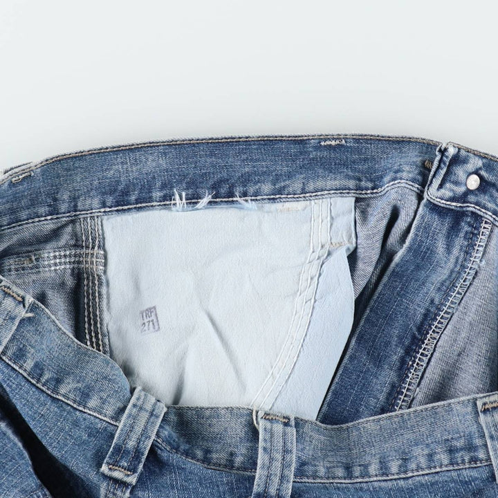 Wrangler denim painter shorts, men's size W36 (approx.) unclear blue type Vintage Second Hand