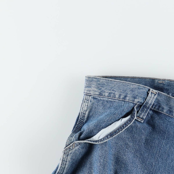 Wrangler denim painter shorts, men's size W36 (approx.) unclear blue type Vintage Second Hand