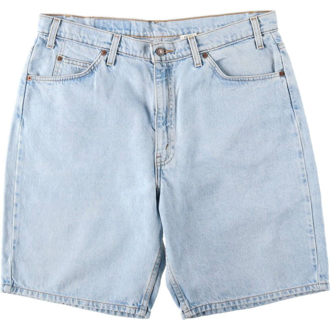 90'S Levi's 34550-1734 Relaxed Fit Orange Tab Denim Shorts, Men's W37 (approx.), Vintage cotton Blue type light blue Vintage Second Hand