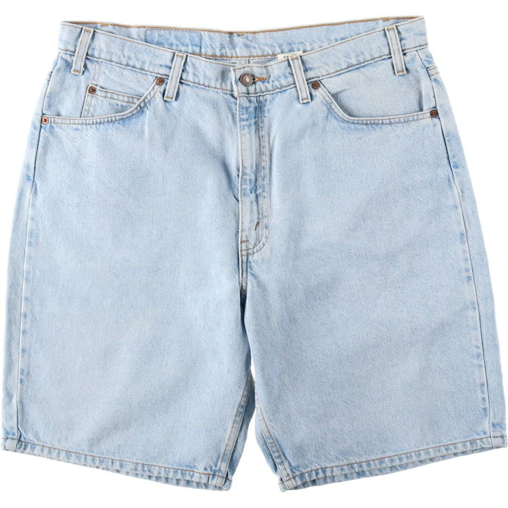 90'S Levi's 34550-1734 Relaxed Fit Orange Tab Denim Shorts, Men's W37 (approx.), Vintage cotton Blue type light blue Vintage Second Hand