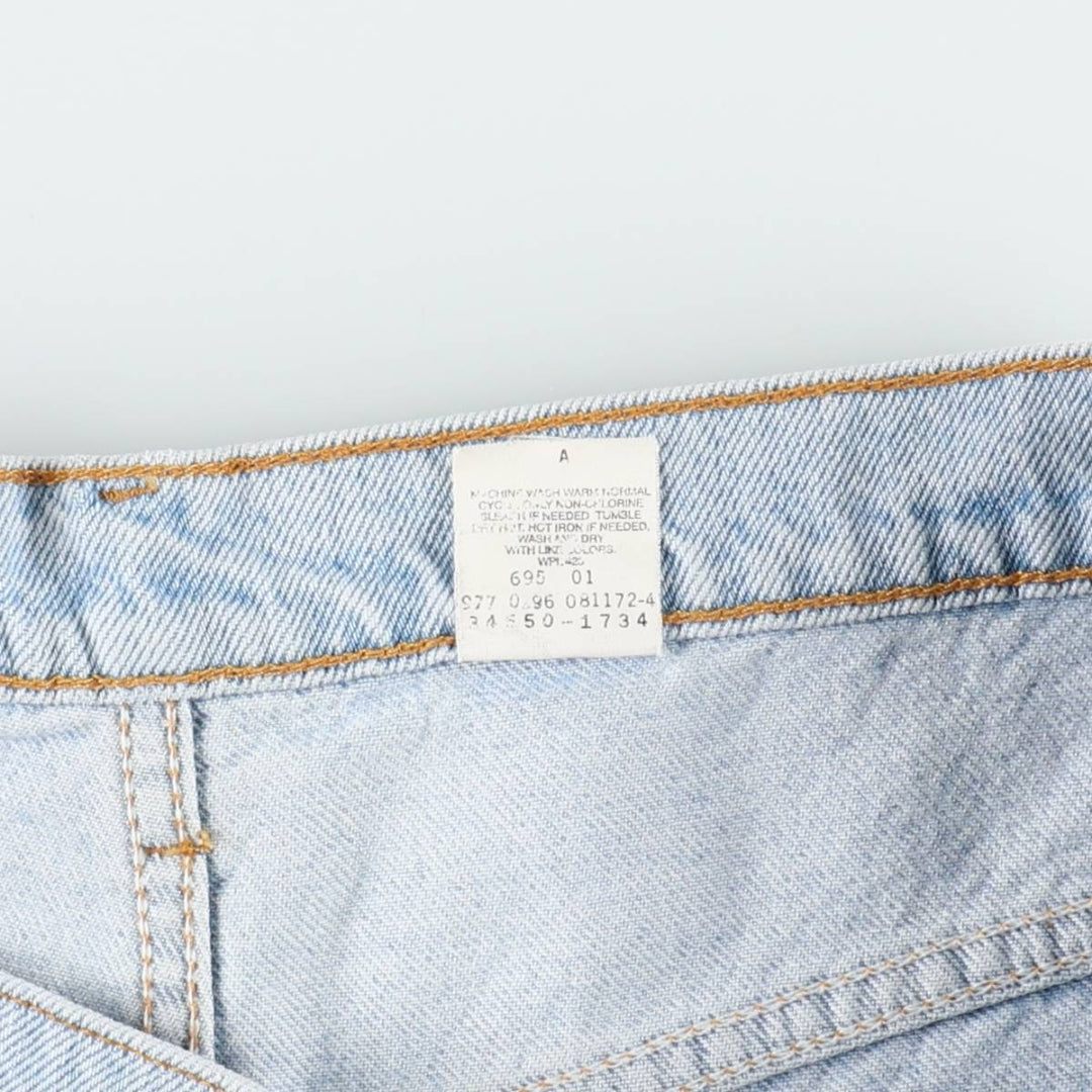 90'S Levi's 34550-1734 Relaxed Fit Orange Tab Denim Shorts, Men's W37 (approx.), Vintage cotton Blue type light blue Vintage Second Hand