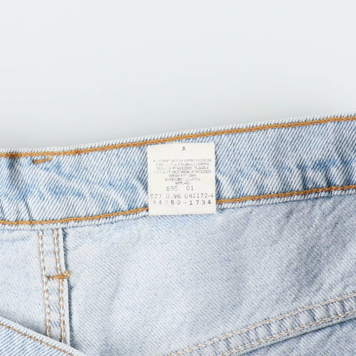90'S Levi's 34550-1734 Relaxed Fit Orange Tab Denim Shorts, Men's W37 (approx.), Vintage cotton Blue type light blue Vintage Second Hand