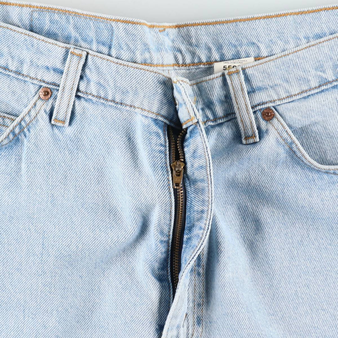 90'S Levi's 34550-1734 Relaxed Fit Orange Tab Denim Shorts, Men's W37 (approx.), Vintage cotton Blue type light blue Vintage Second Hand