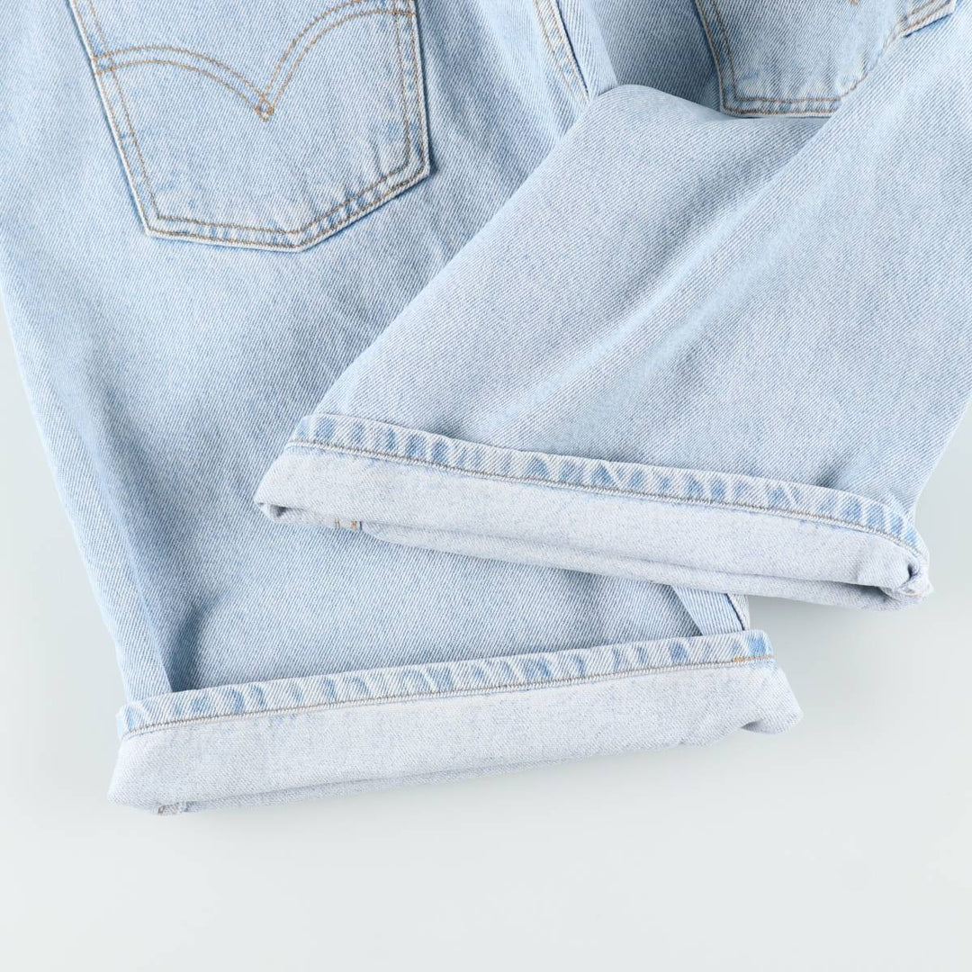 90'S Levi's 34550-1734 Relaxed Fit Orange Tab Denim Shorts, Men's W37 (approx.), Vintage cotton Blue type light blue Vintage Second Hand