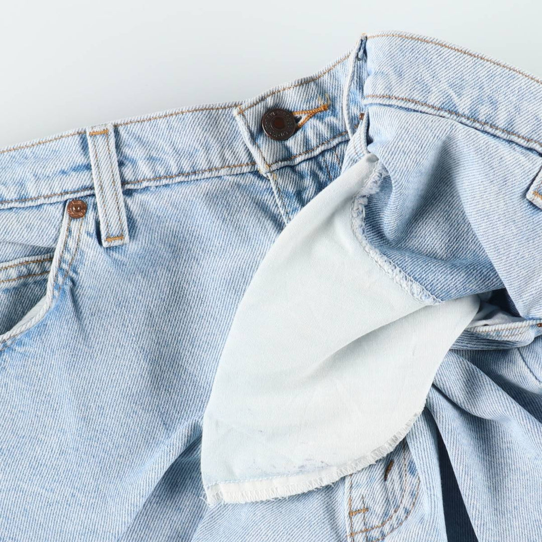 90'S Levi's 34550-1734 Relaxed Fit Orange Tab Denim Shorts, Men's W37 (approx.), Vintage cotton Blue type light blue Vintage Second Hand