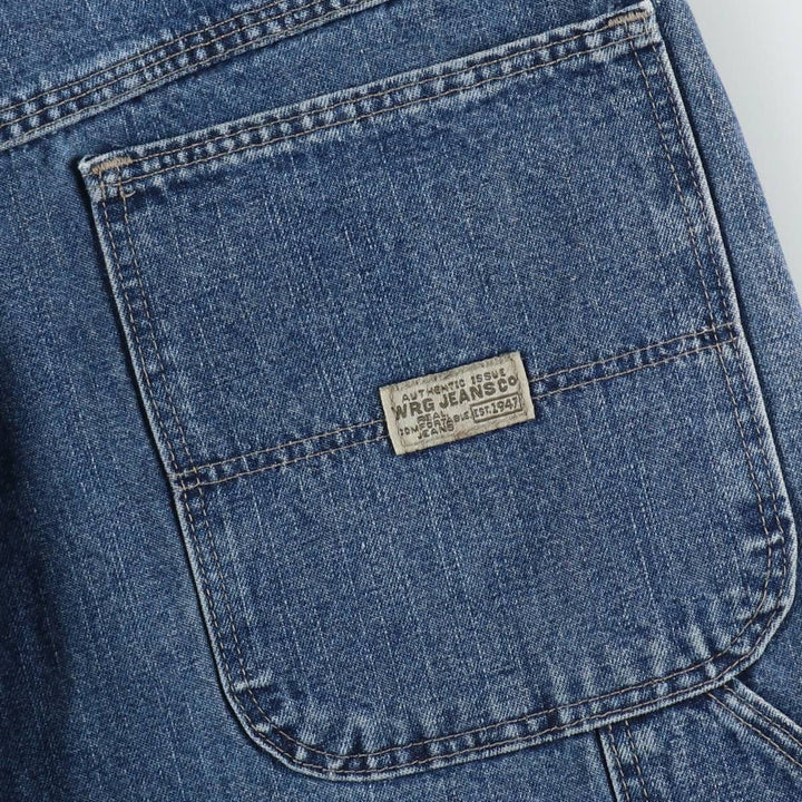 Wrangler denim painter shorts, men's size W36 (approx.) cotton blue type Vintage Second Hand