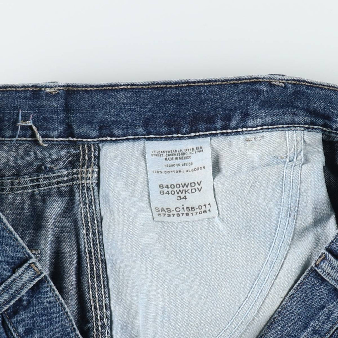 Wrangler denim painter shorts, men's size W36 (approx.) cotton blue type Vintage Second Hand