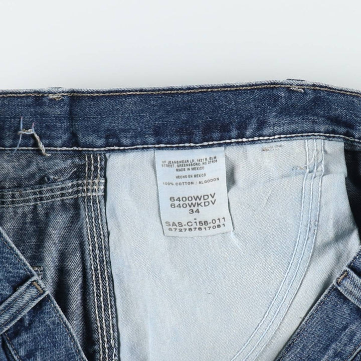 Wrangler denim painter shorts, men's size W36 (approx.) cotton blue type Vintage Second Hand