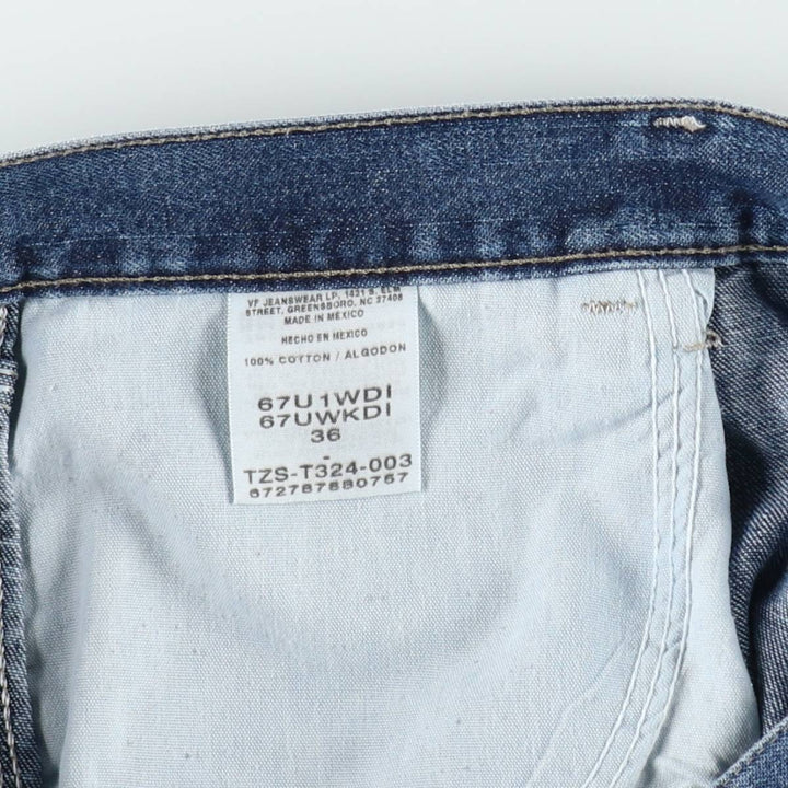 Wrangler denim painter shorts, men's size W37 (approx.) cotton blue type Vintage Second Hand