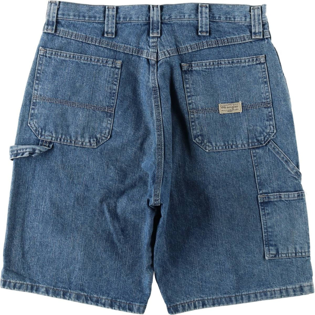 Wrangler Carpenter Denim Painter Shorts (Men's W35 equivalent) cotton blue type Vintage Second Hand