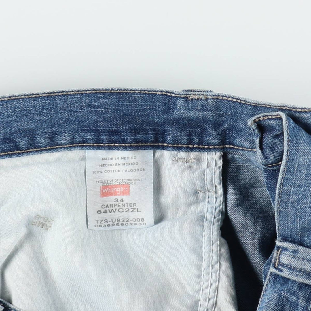 Wrangler Carpenter Denim Painter Shorts (Men's W35 equivalent) cotton blue type Vintage Second Hand