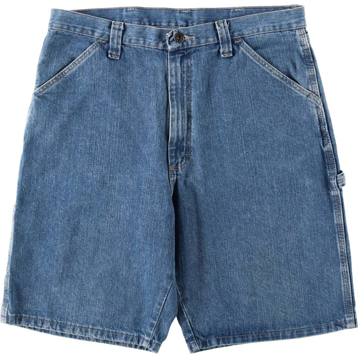 Wrangler denim painter shorts, men's size W35 (approx.) cotton blue type Vintage Second Hand