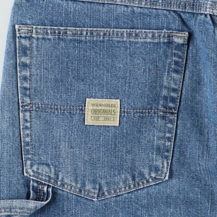 Wrangler denim painter shorts, men's size W35 (approx.) cotton blue type Vintage Second Hand