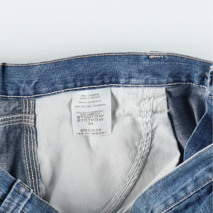 Wrangler denim painter shorts, men's size W35 (approx.) cotton blue type Vintage Second Hand